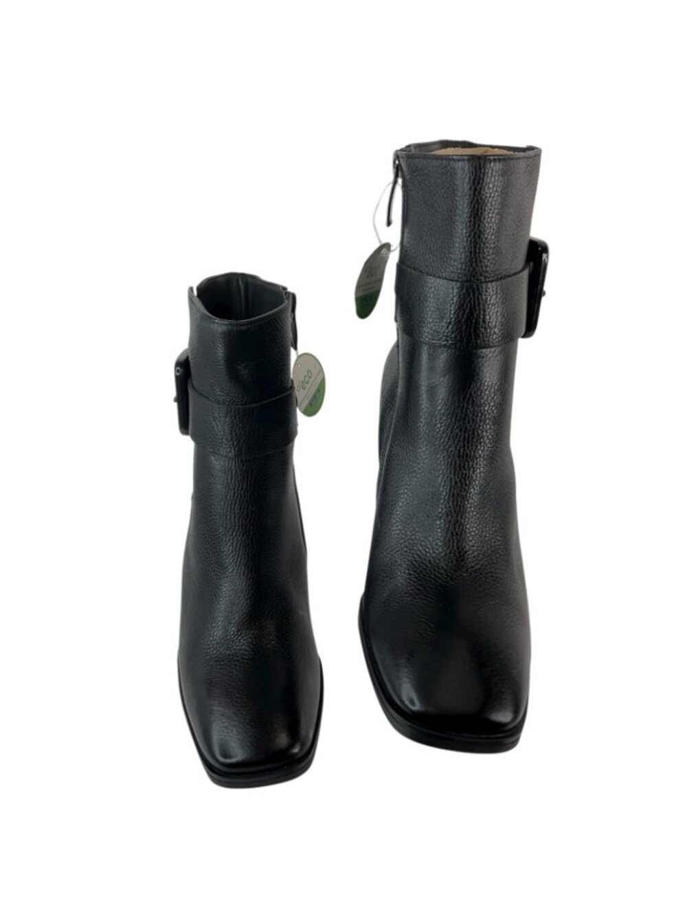 Paul Green Boots Women Sz 8 Nirvana Pebble Leather Modern Square Toe New $500 - Picture 2 of 13